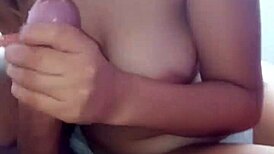 Latina sucks cock in hardcore oral session with big tits and ass