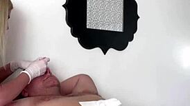 Blonde Babe Waxing Depilation Of Armpits And Nose