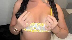 Slutty British Girlfriend MASTURBATES On Webcam