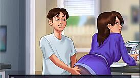 Intense Creampie With Stepmother