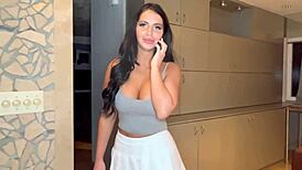 She sucks a massive black dick, fulfilling her obsession