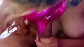 Latina sucks cock in hardcore oral session with big tits and ass