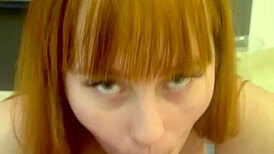 redhead neighbor gets cock as birthday gift from guy next door