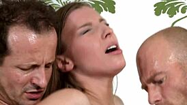 18 Teen Morgan Moon Takes Double Penetration Cock Fill