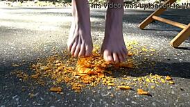 Pervy Neighbor Raven Rogue Teases With Bare Feet And Tattoos