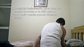 My father-in-law hugged me, kissed me, and filled me with cum 💦