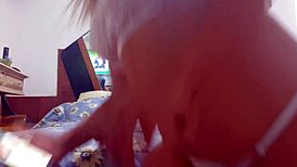 Latina Webcam Babe Cums with Farmer After Making Him Cum