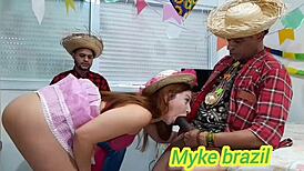 lia loci and myke brazil in sao joao festival 2025 with intense anal fucking