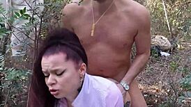 Kat Loba fucks wildly in mountain carpool sex