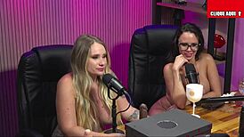 Blonde busty sucks brunette slut's pussy in California