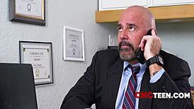 Principal Calls Allie Addison During Freeuse Fuck!