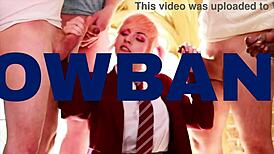 British teen sucks dick and gets fucked hard