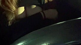 Italian milf Artemisia Love flashes her big horny tits while driving the car