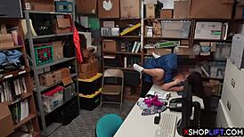 petite teen shoplifter caught and fucked in the store