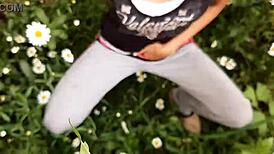 I Spy On My Neighbor Masturbating In The Daisies - Girls Fly Orgasm