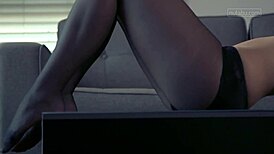 This young beauty teases with sensual touches on her tits, building to an intense orgasm 😍💦