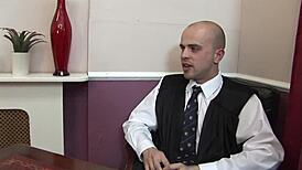 Claudia Rossi and her roommate share a cock, double swallowing his jizz in the dorm