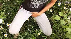 I Spy On My Neighbor Masturbating In The Daisies - Girls Fly Orgasm