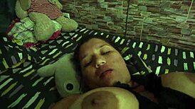 milf masturbates with dildo in the shower, she's so hot