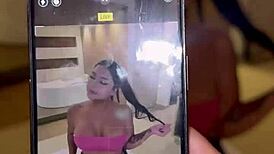 rica cogida con mi cuñado en la cama de mi novio cuando se marchó a trabajar semen en mis big tits!