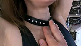 Master guides bound submissive milf through her first hard home bdsm fisting session.