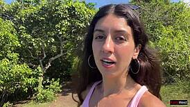 crazy cumwalk in amazing place full of people almost caught