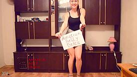 hot secretary dancing seductively in the office for fucking