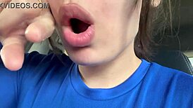 Latina lover spits in mouth, fetish play with panties and tongue 😏