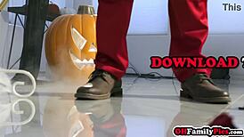 i fuck my horny big tits stepsister hailey rose in halloween costume