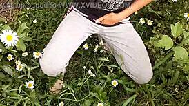 I Spy On My Neighbor Masturbating In The Daisies - Girls Fly Orgasm