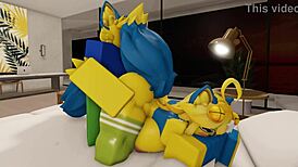 Furry Couple in Roblox House