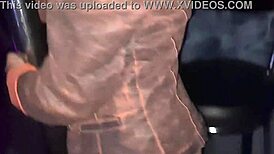 Short Skinny Young Dancing in Swing Club Booth