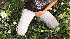 I Spy On My Neighbor Masturbating In The Daisies - Girls Fly Orgasm