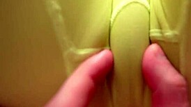 rubbing my body in wet leggings for comfort