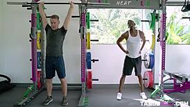Cory Chase cheats with big black cock in the gym