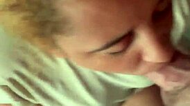 Blow job concludes with impressive climax