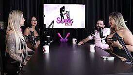 i show my blowjob skills and pussy after saying i swallow everything during oral sex with his medium cock - juli figueir� and felipe larrossa in sheer red