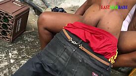 our landlord's daughter begged for outdoor fucking with my big black cock!