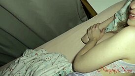 Staying Warm at Night by Sharing Heat with Caring Step-Mom