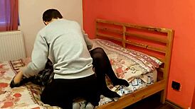 intense sex with hot brunette teen, she moans loudly during fucking