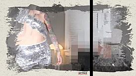 Jazmin shakes ass in two-tone bikini photoshoot