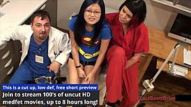 super hero mina poisoned by kryptonite condom needs saving from doctor in tampa girlsgonegyno reup 😏