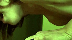 Naughty lesbo distracts brunette by stripping and eating pussy at pool