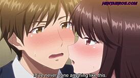 Busty milf gets hard fucked and cumshot, subtitled 😍