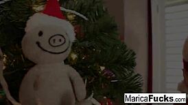 Japanese christmas style celebration with marica's solo performance