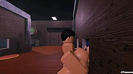 From pov, monster cock fucking this slut's big ass in glory hole, thrilling