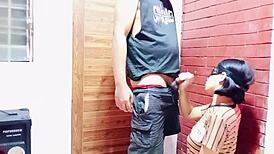 pinay teen intensely deepthroats huge cock in homemade blowjob session