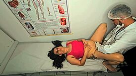 Beautiful brazilian latina patient gets ass fingered by gynecologist then banged