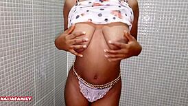 Ebony honey housemaid fucks her boss in homemade amateur video.