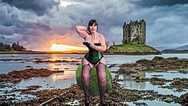 Granny Carmen's Highlander Roll In The Heather Ends With A Creampie